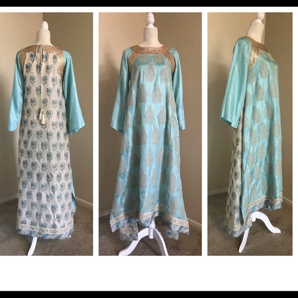 ❗️SOLD❗️3p 💯pure silk,indian pakistani - Picture 5 of 8